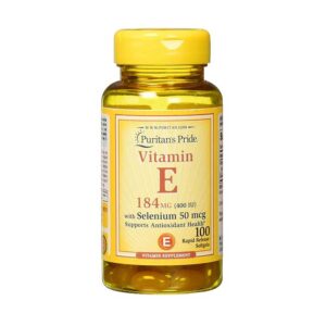 Vitamin E 184mg 400IU Puritan’s Pride Viên uống đẹp da 100 Viên