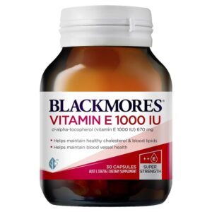 Blackmores Natural E 1000IU Viên uống bổ sung Vitamin E 30 viên