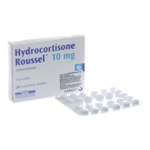 Hydrocortisone Roussel 10mg Điều trị Suy thượng thận  (25 viên)
