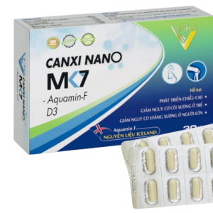 Canxi Nano MK7 Vicha Bổ sung canxi D3 (30 Viên)