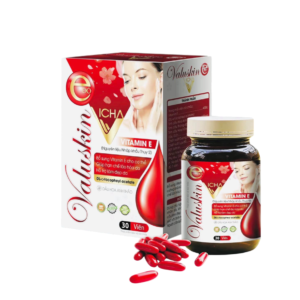 Valuskin E Đỏ Vicha Viên uống bổ sung Vitamin E 30 Viên