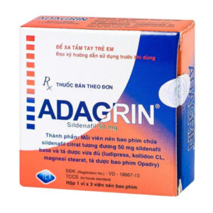 Adagrin 50mg Điều trị rối loạn cương dương (3 Viên)