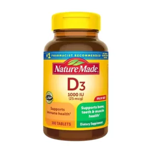 Vitamin D3 1000 IU 25mcg Nature Made 300 Viên