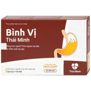 Bình Vị Thái Minh Hỗ trợ giảm acid dịch vị, giúp bảo vệ niêm mạc dạ dày 20 viên