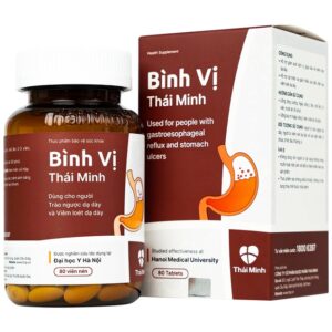 Bình Vị Thái Minh Hỗ trợ giảm acid dịch vị, giúp bảo vệ niêm mạc dạ dày 80 viên