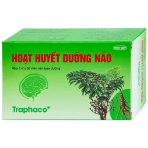 Hoạt Huyết Dưỡng Não Traphaco Điều trị suy giảm trí nhớ, căng thẳng thần kinh 100 viên