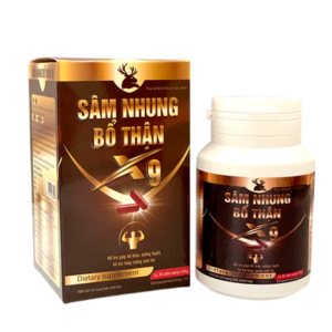 Sâm nhung bổ thận X9 Vạn tam Hỗ trợ tăng cường sinh lực và giảm mãn dục sớm 30 viên