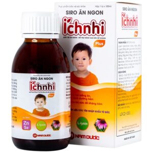 Siro Ăn Ngon Ích Nhi Plus Nam Dược bổ sung kẽm, giúp trẻ ăn ngon 100ml