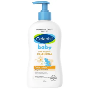 Cetaphil Baby With Organic Calendula Daily Lotion (400ml) Sữa dưỡng da trẻ em tinh chất hoa cúc