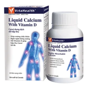 Liquid Calcium With Vitamin D VitaHealth Viên uống chắc khỏe xương 30 viên