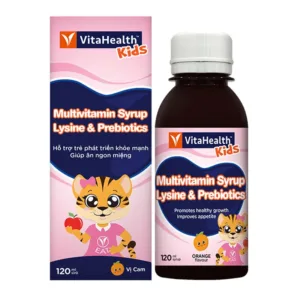Multivitamin Syrup Lysine & Prebiotics Kids VitaHealth Bổ sung vitamin và khoáng chất cho bé (120ml)