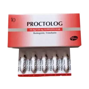 Proctolog 10mg/120mg Pfizer Điều trị đau ngứa hậu môn (10 viên)