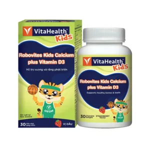 Robovites Kids Calcium Plus Vitamin D3 VitaHealth Viên uống bổ sung canxi cho bé 30 viên