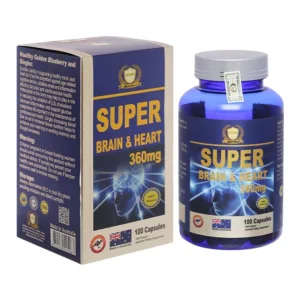 Super Brain & Heart 360mg Healthy Golden Viên uống bổ não 100 viên