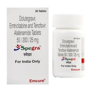 Spegra 50mg/200mg/25mg - Điều trị nhiễm HIV (30 viên)