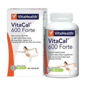 VitaCal 600 Forte VitaHealth Viên uống bổ sung Canxi 60 viên