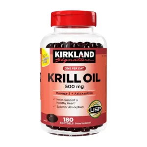 Krill Oil 500mg Kirkland Hỗ trợ tim mạch 180 viên