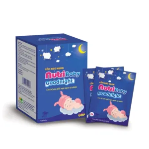 Cốm ngủ ngon NutriBaby Goodnight  Hỗ trợ giảm mất ngủ, khó ngủ, giúp ngủ ngon giấc 16 gói