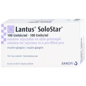 Lantus SoloStar 100 Units/ml - Điều trị đái tháo đường (Hộp 5 bút)