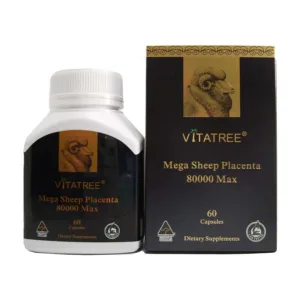 Vitatree Mega Sheep Placenta 80.000 Max Viên uống nhau thai cừu 60 viên