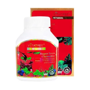 Vitatree Super Iron Chewable Viên nhai bổ máu 60 viên
