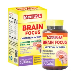 Brain Focus MediUSA Hỗ trợ cải thiện trí nhớ (30 viên)