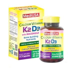 Calcium Vitamin K2 D3 MediUSA Hỗ trợ giảm loãng xương 60 viên