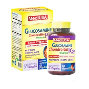 Glucosamine Chondroitin Vitamin K2 MediUSA Hỗ trợ sụn khớp, dịch khớp 30 viên