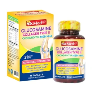 Glucosamine Collagen Type II Chondroitin MSM + HA MediUSA Hỗ trợ giảm đau xương khớp 45 viên