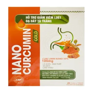 Nano Curcumin Gold Hỗ trợ giảm viêm loét dạ dày, tá tràng 20 gói