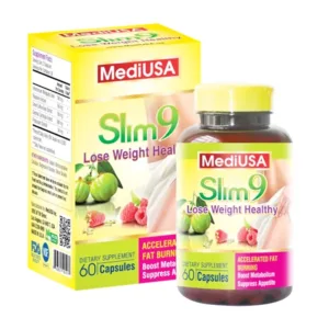 Slim 9 Lose Weight Healthy MediUSA Hỗ trợ giảm cân, giảm mỡ máu 60 viên