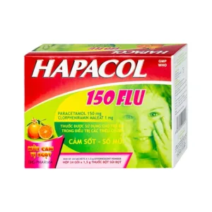 Hapacol 150 Flu DHG Điều trị cảm sốt, sổ mũi (24 gói)