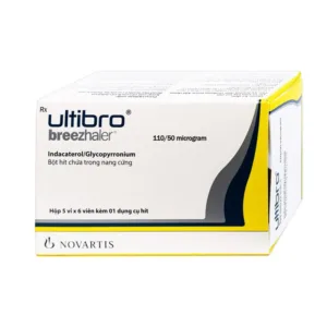 Ultibro Breezhaler 110/50mcg Novartis Điều trị giảm triệu chứng bệnh phổi mạn tính tắc nghẽn (30 viên)