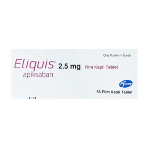Eliquis 2.5mg Pfizer Điều trị huyết khối tĩnh mạch (56 viên)