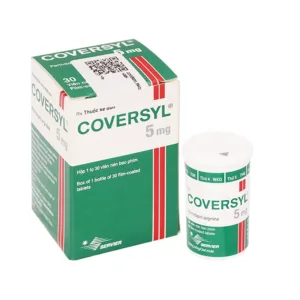 Coversyl 5mg Servier Điều trị tăng huyết áp (30 viên)