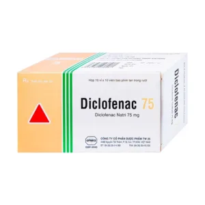 Diclofenac 75mg Uphace Điều trị viêm khớp mạn, thoái hóa khớp (100 viên)
