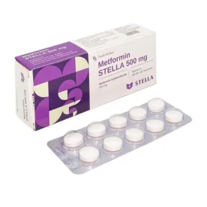Metformin Stella 500mg Điều trị bệnh đái tháo đường típ 2 (30 viên)