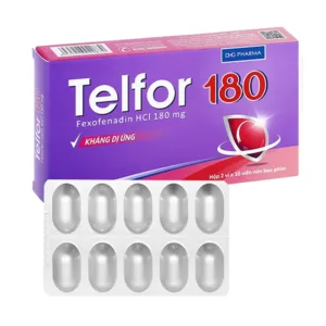 Telfor 180 DHG điều trị triệu chứng của bệnh mày đay (20 viên)
