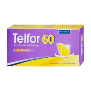 Telfor 60 DHG điều trị các triệu chứng viêm mũi dị ứng (20 viên)