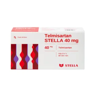 Telmisartan Stella 40mg Điều trị tăng huyết áp, phòng ngừa tim mạch (30 viên)